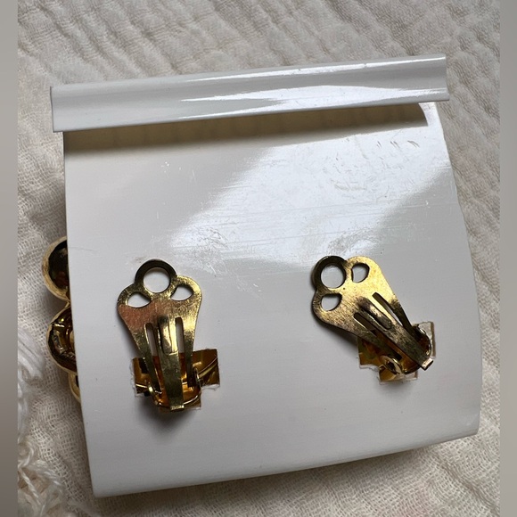 Vintage Joel Powell Designs Clip Earrings Gold - Picture 2 of 6
